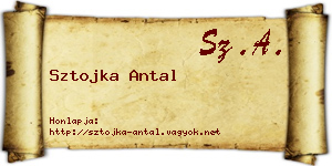 Sztojka Antal névjegykártya